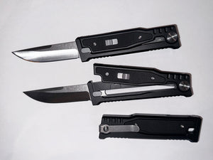 Gravity Knife 440C SS Blade/Black CNC 6061 Aircraft Alum. Handle w/Pocket Clip SKU 283BS