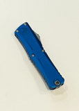 Microtech Combat Troodon Gen III OTF Auto Knife Tanto M390MK SS Blade/Blue Alum. Handle SKU 1144-10BL