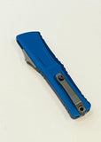 Microtech Combat Troodon Gen III OTF Auto Knife Tanto M390MK SS Blade/Blue Alum. Handle SKU 1144-10BL