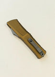 Microtech Combat Troodon Gen III OTF Auto Knife Tanto M390MK SS Blade/Tan Alum. Handle SKU 1144-10TA