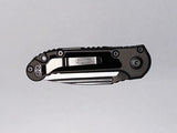 Microtech Ludt Gen III Automatic Knife Stonewash Bohler M390MK SS Blade/Black Alum. w/3M Traction Tape inserts SKU 1135-11NC