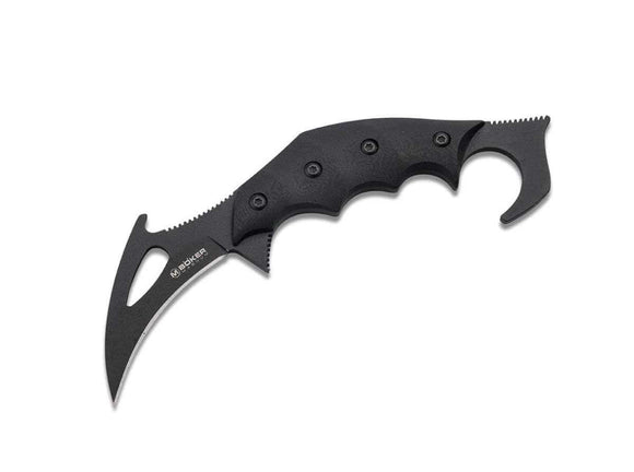 Boker Magnum Carnifex Fixed Blade Knife w/Sheath Black 440A Stainless-Steel Blade/Black G10 Handle SKU 02SC345