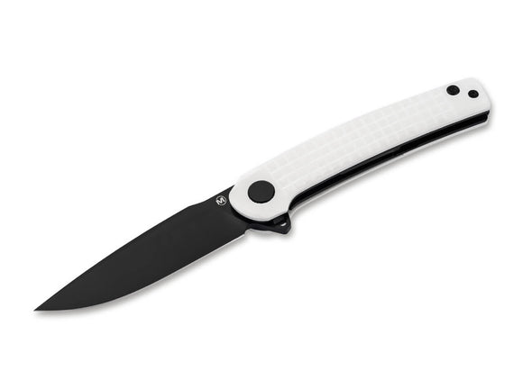 Boker Magnum Empery 440B SS Blade/White G10 Handle SKU 01SC090