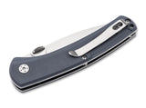 Boker Magnum Huayna Liner Lock Knife 440B SS Drop Point Blade/Blue G10 Handle SKU  01SC089