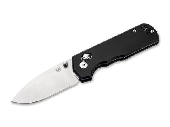 Boker Magnum Rockstub Crossbar Lock Knife 440B SS Blade/Black Alum. Handle SKU 01SC091