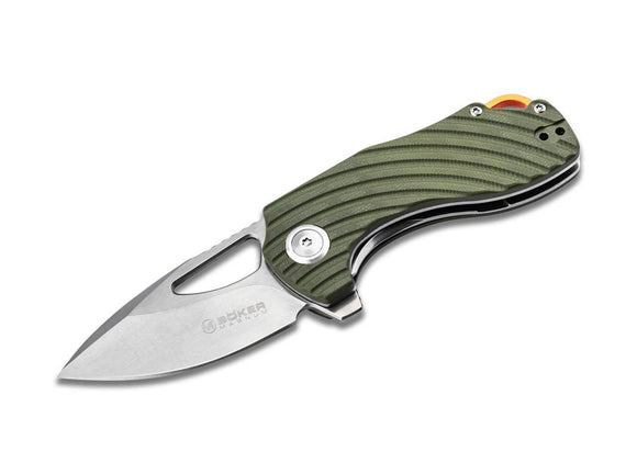 Boker Magnum Tadpole Liner Lock Knife Green G-10 SKU 01SC012