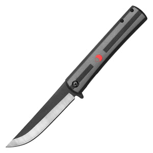 Black Anime Assist Open Pocketknife Two Tone Blade SKU PF47BK