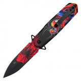 Spider Hero Assist Open Knife Black Graphic Steel Blade/Spider Hero Graphic Handle SKU PF63F