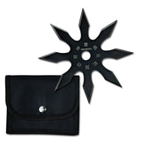 Perfect Point 8 Point 4"Throwing Star Black Stainless-Steel w/Sheath SKU 90-21BK