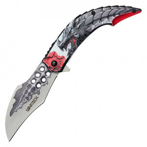 Wartech Hydra Spring Assist Knife 3cr13 Stainless-Steel Blade/Red 3-D Print Alum. Handle SKU PWF06RD