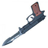 Wartech Assisted Open Gun Knife 9" Overall SKU PWT19BK