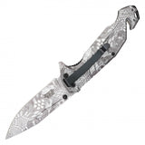 Wartech Spring Assist Morpho Knife Frost Morpho Steel Blade/Frost Morpho Print Handle SKU PWT371D