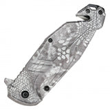 Wartech Spring Assist Morpho Knife Frost Morpho Steel Blade/Frost Morpho Print Handle SKU PWT371D