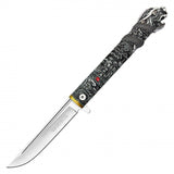 Wartech Assist Open Highlander Katana Pocket Knife 3cr13 SS Blade/3-D Print Dragon Katana Design Handle SKU PWT458A