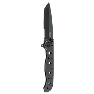 Columbia River Carson Folding Knife Black Tanto Half Serr. 8Cr13MoV SS Blade/Black SS Handle SKU CRKT M16-10KS