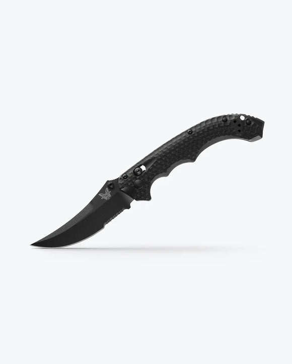 Benchmade Mini Badlam AXIS Lock Knife Black CPM-390V Stainless-Steel Blade/Black G10 Handle SKU 865SBK