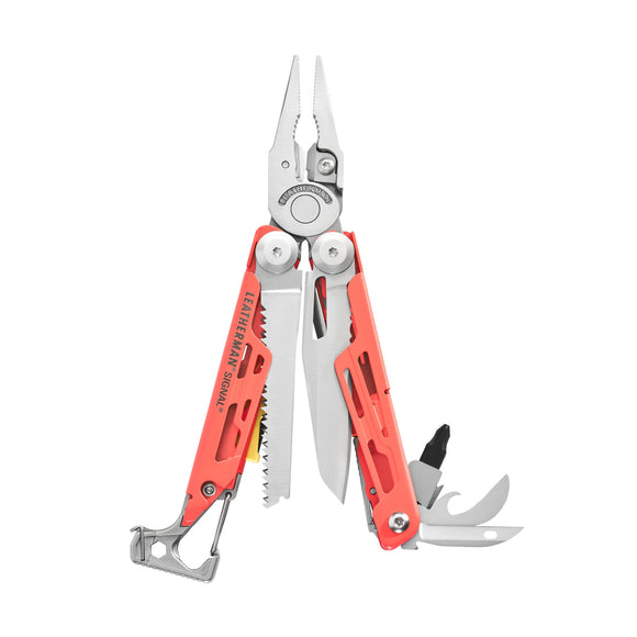 Leatherman Signal Multi-Tool w/Sheath Guava/Silver SKU 833181