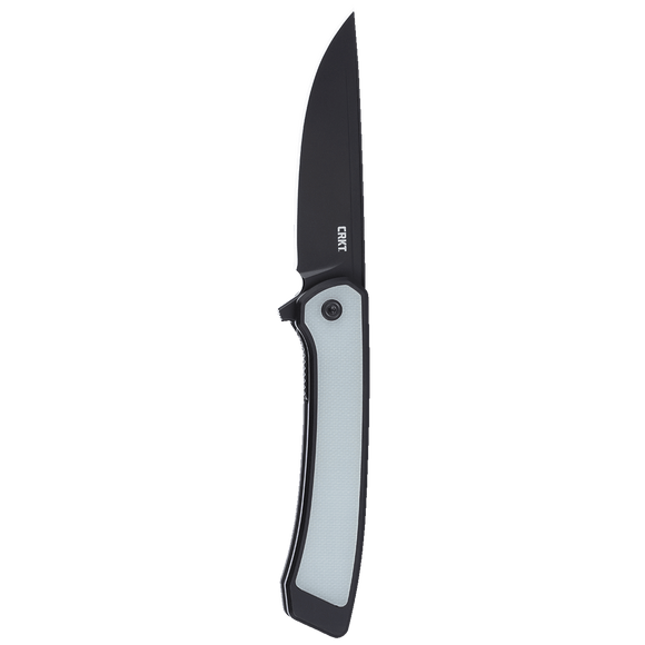 Columbia River Q Liner Lock Knife Black DLC Finish CPM-S35VN Stainless Steel Blade/Black Titanium with Natural (Jade) G10 Inlay Handle SKU CRKT 7077J