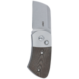 Columbia River Minnow Automatic Knife Stonewash CPM-MagnaCut SS Blade/Green Linen micarta Handle CRKT SKU A1005