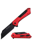 Tac Force Spring Assist Knife Black 3Cr13 SS Blade/Red Alum. Handle SKU TF-1047RD