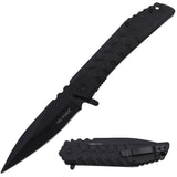 Tac Force Spring Assist Knife Black 3Cr13 SS Blade/Black Alum. Handle SKU TF-1050BK