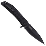 Tac Force Spring Assist Knife Black 3Cr13 SS Blade/Black Alum. Handle SKU TF-1050BK