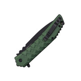 Tac Force Spring Assist Knife Black 3Cr13 SS Blade/Green Alum. Handle SKU TF-1050GN