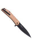 Tac Force Spring Assist Knife Black 3Cr13 SS Blade/Tan Alum. Handle SKU TF-1050TN