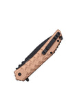 Tac Force Spring Assist Knife Black 3Cr13 SS Blade/Tan Alum. Handle SKU TF-1050TN