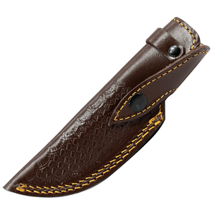 The Bone Edge 7.5" Leather Sheath for Fixed Blade Hunting Knives Fits up to a 4" Blade Brown SKU P26