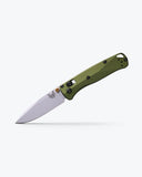 Benchmade Mini Bugout Axis Lock Knife Silver Cherakote CPM S90V Steel Blade/Green 6061-T6 Aluminum Handle SKU 533SL-10