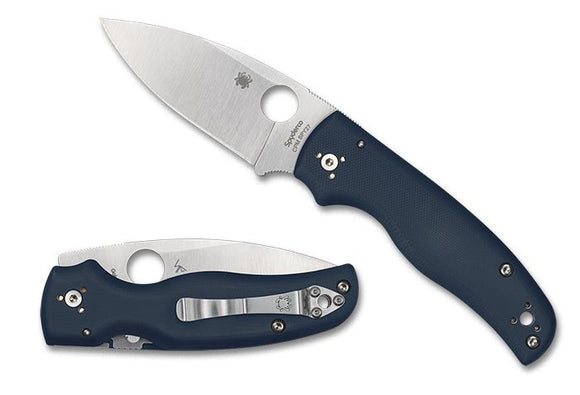 Spyderco Shaman Compression Lock Knife CPM-SPY27 Stainless Steel Blade/Cobalt Blue G10 Handle SKU C229GPCBL