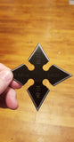 4" 4 Point Ninja Throwing Star w/Pouch Black Stainless-Steel SKU TS-12B