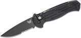 Benchmade AFO II Automatic Knife Black 1/2 Serr. 154CM Stainless Steel Blade/Black 6061 T-6 Handle SKU 9051SBK