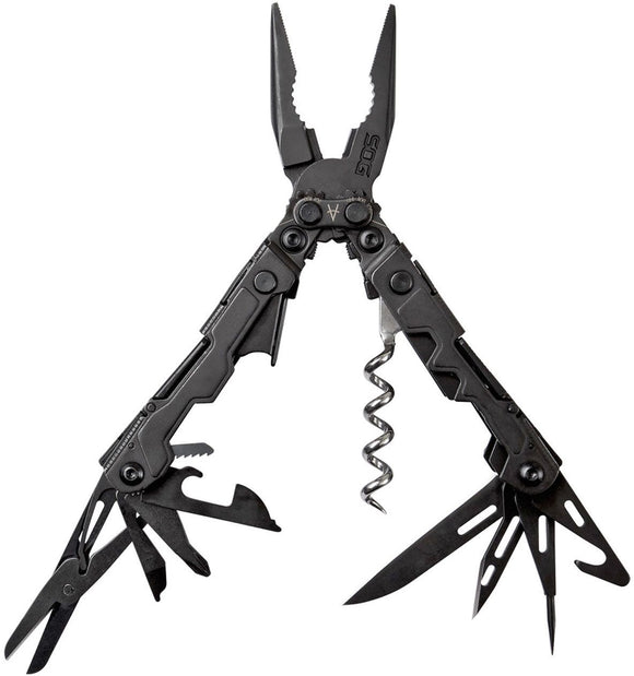 SOG PowerLitre Multitool Black Oxide Stainless-Steel 17 Tools in all SKU SOG-PL1002-CP