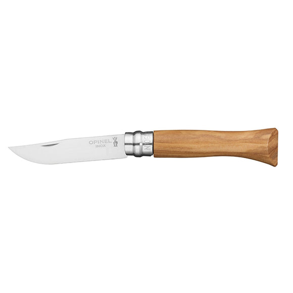 Opinel No.6 Stainless Steel Folding Knife Olive Wood SKU 002023